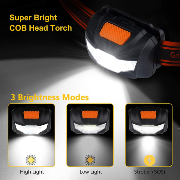 2-Packs Superstark pannlampa  Waterproof Headlamp LED
