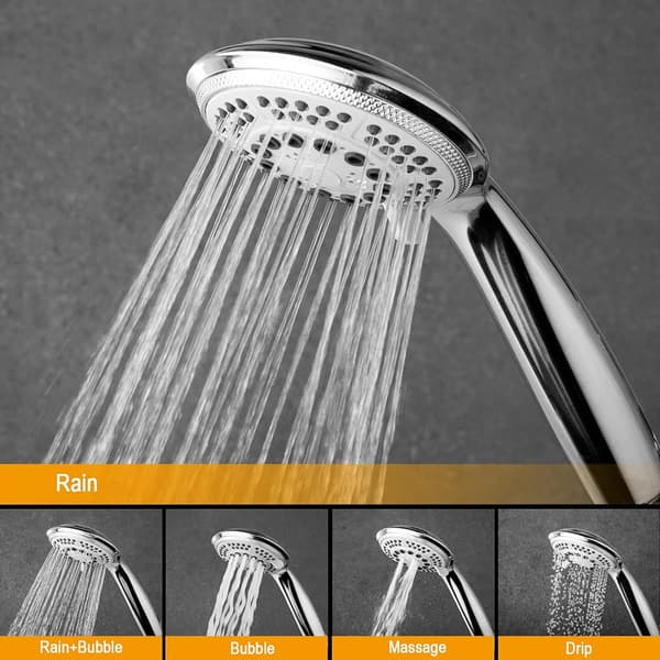 shower head, big hand shower, 5 jets, 100 mm, chrome  [Energy Class A+]