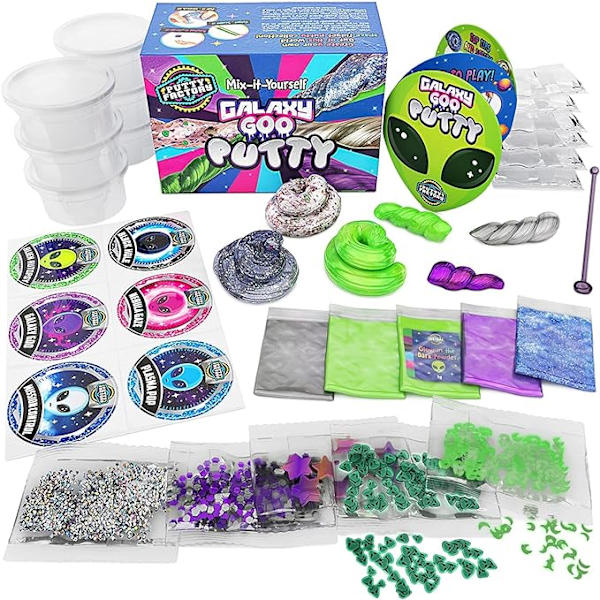 Galaxy Space Goo, Glow in The Dark DIY Space Putty, 29 delar