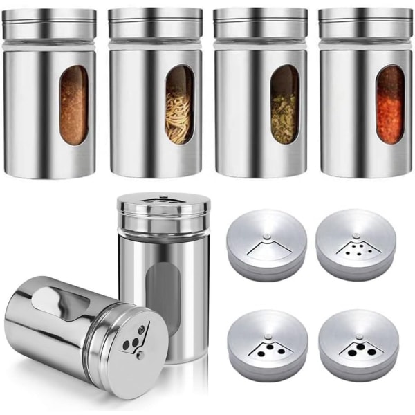 12 stycken kryddburkar för kök, 80 ml kryddbehållare, kryddburkar, kryddburkar,