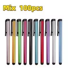 100-pack multifärg Stylus Touchpenna i Metallic Färg -