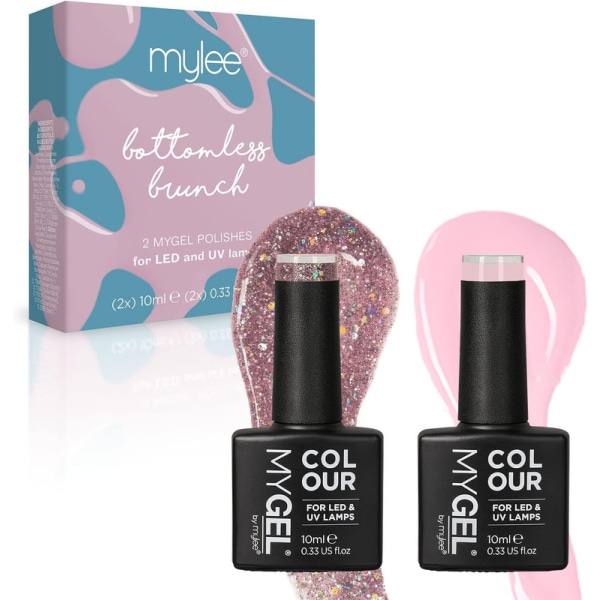 Pink & Glitter Color Set gel nagellack 2x10 ml -