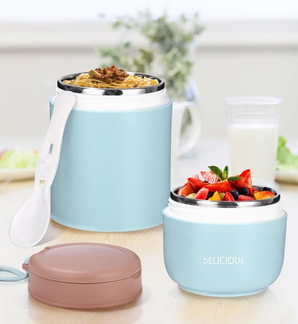 Muesli Cup Rostfritt Stål Sprout Mugg 720ml Läckagesäker Yoghurtkopp