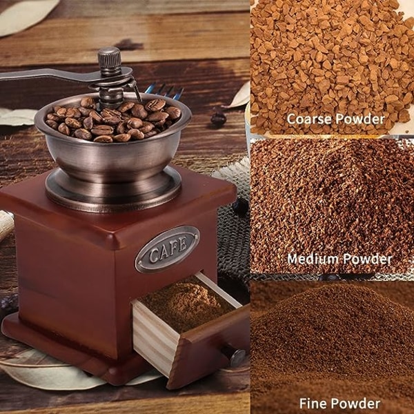 Kaffekvarn,retro manuell kaffebönor kvarn professionell