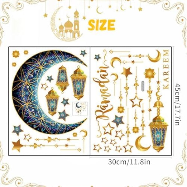 Ramadan Decal Wall Decoration, Eid Mubarak Wall Art Decoration, Eid Mubarak Decal Wall Tattoos Wa