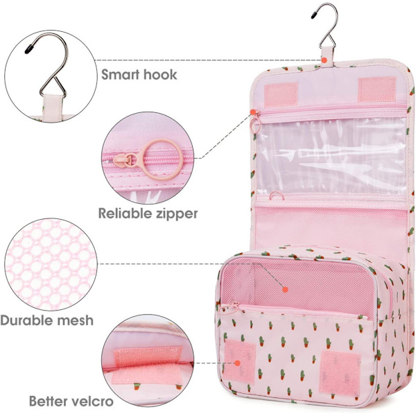 Hanging Toiletry Bag, Makeup Bag for Women, Girls, Kids, Waterproof, mutli, small