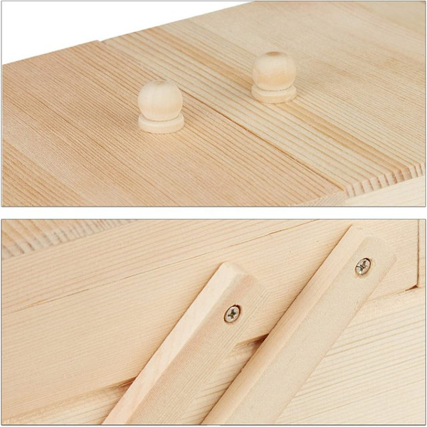 Natural Sewing Boxes Wood, 5 Compartments, Retractable Without Contents,