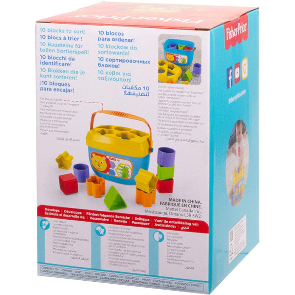 Babys första byggstenar formsorteringspel med leksakskub