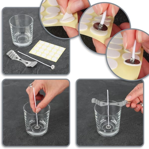 candle making set - 243-piece candle production accessory set - candle wicks, melting pot,
