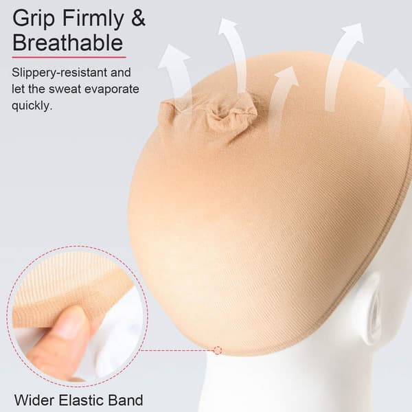 Perukmössa, 8 delar Perukmössor Hårnät Nylonset, Stretchable Elastisk Andas Peruk Keps Liner