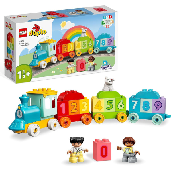LEGO 10954 DUPLO Mitt första nummertåg - Lär dig räkna Lärleksak för småbarn 1,5 år gamla