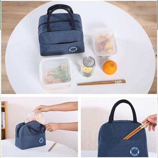 2 Pieces Lunch Bag, Picnic Bag, Thermo Bag Small for Women, Adults, Students and Children