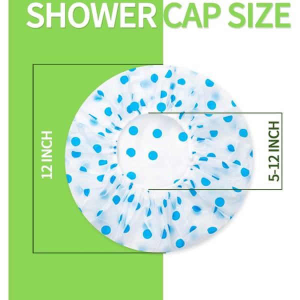 4 Pack Shower Caps for Women/Men Lightweight Plastic Shower Caps 30cm