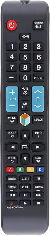 Remote Control Replacement Remote Control AA59-00594A Suitable for Samsung Smart 3D LCD LED HDTV TV