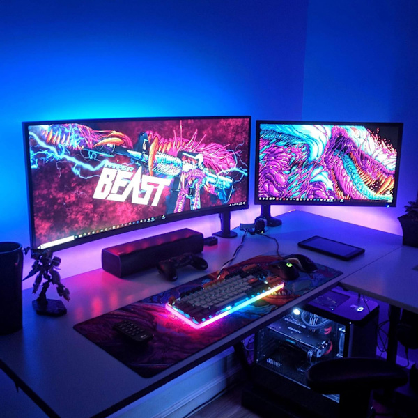 LED Strip 5M, RGB färgskiftande LED Strip med 24-knappars IR-fjärrkontroll