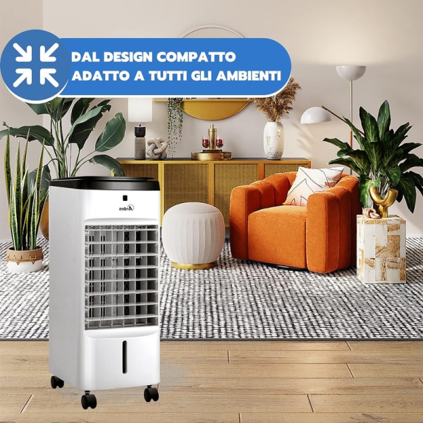 compact and powerful evaporation cooler with 3-speed airflow cooler automatic