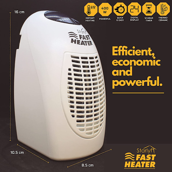Värmefläkt Fast Heater Deluxe, 400 W,