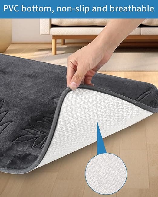 Bath Mat Non-Slip Bathroom Mat, Memory Foam Bathroom Bath Mat, Bathroom Rug Absorbent