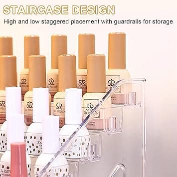 Layers Nail Polish Storage Box Transparent Acrylic Nail Polish Storage Semi-Permanent