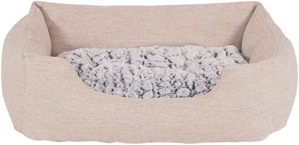 Hundsäng med vändbar hundkudde M (80x60 cm) beige