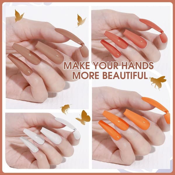 Semi-permanent lack 32 st manikyr nail art set nagellack gel