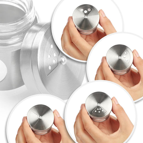 6-Piece Stainless Steel Spice Maker Set for Salt,