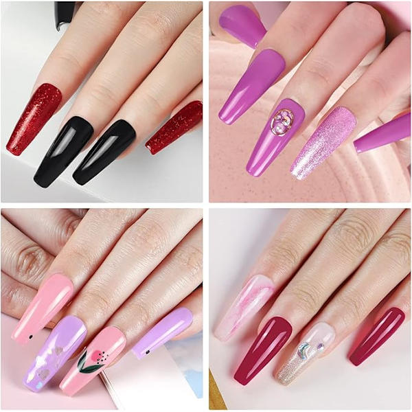 Gel nagellack set med 36 W UV + LED nagellampa 20 st UV-nagellack nagelstudio set nagelset