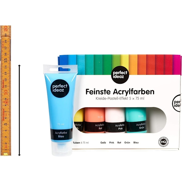5 st 75 ml pastellkritfärg, multi set,