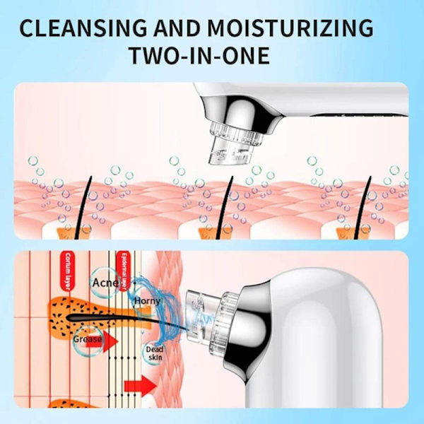 Blackhead Remover Pore Cleaner Pore Suction Dammsugare 6 utbytbara sughuvuden,