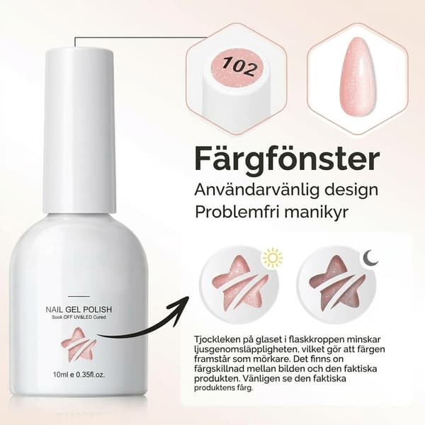 6 Sommar Macarons UV-gelnagellack godisfärg