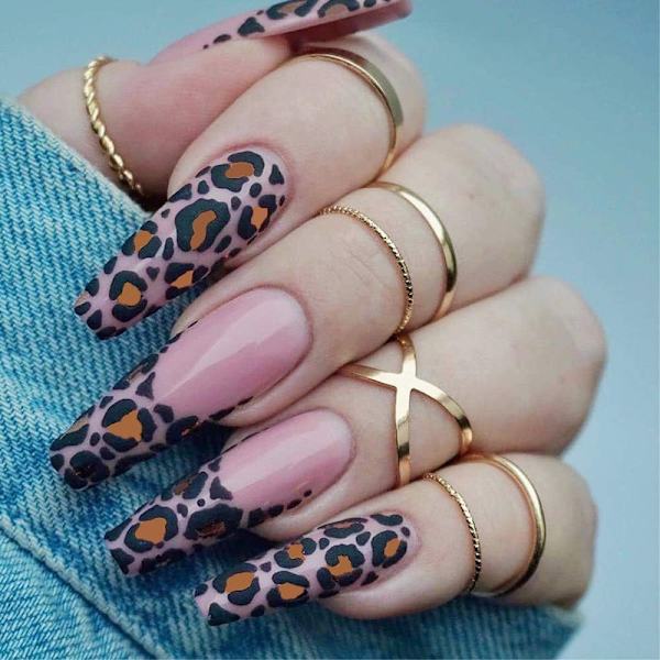 12 Leopard Print Nail Decor,Leopard Print Nail Sticker for Women Girls Nail Decor