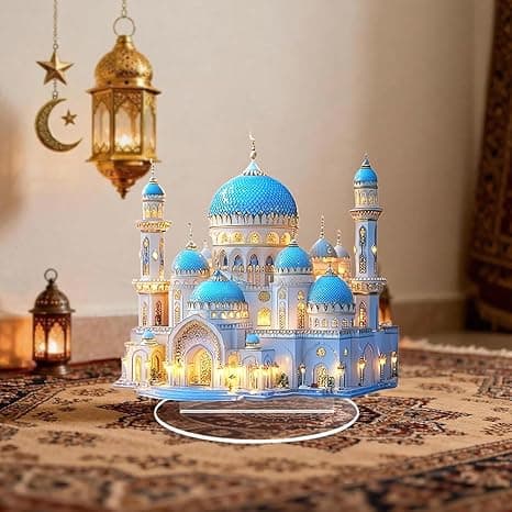 Eid Mubarak Table Decoration, Eid Mubarak Acrylic Name New Castle Ramadan Decoration