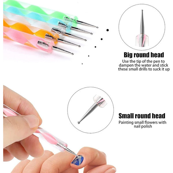 15 Brushes + 5 Dot Pens Nail Art Brushes Nail Brush Nail Art Brush,