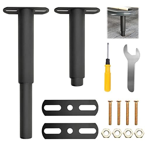 2 x Universal Bed Frame Legs, 18-23cm, Folding Legs, Cabinet Legs with Screwdriver, Cylindrical Threaded,