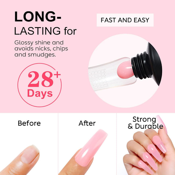 UV GEL Nagelkit, 15ml 6 Färger Byggargel Nagel Förlängning Poly Extension Gel Nagelkit 7