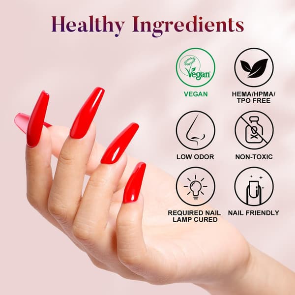 2 in 1 Builder Base and No Wipe Top Coat Soak Off UV LED Gel Nail Polish 2x10ml