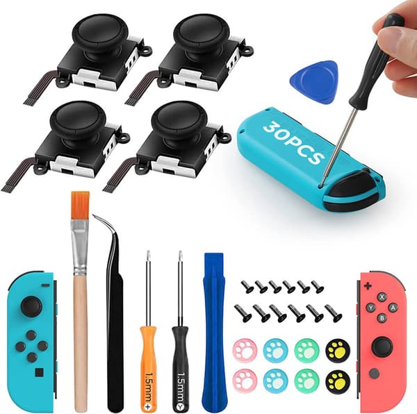 30 st Joycon Joystick Ersättning, GeeRic Joycon reparationssats