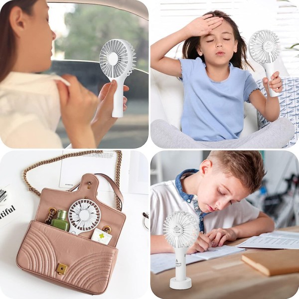 Handheld Portable Fan Electric Desk Fan with 7 Blades and 3 Speed