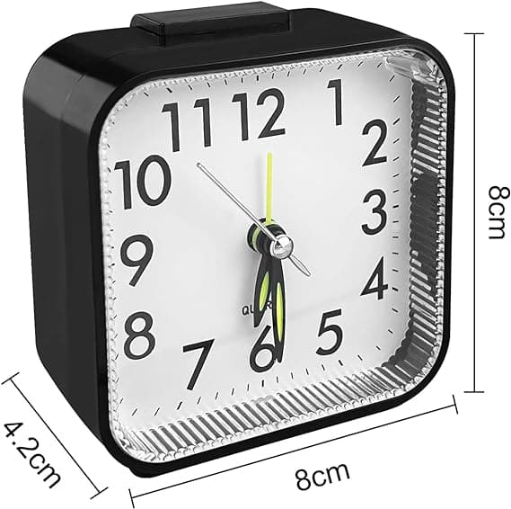 Skrivbordsklocka silver digital LCD temperaturlarm ny kontorsdag klocka