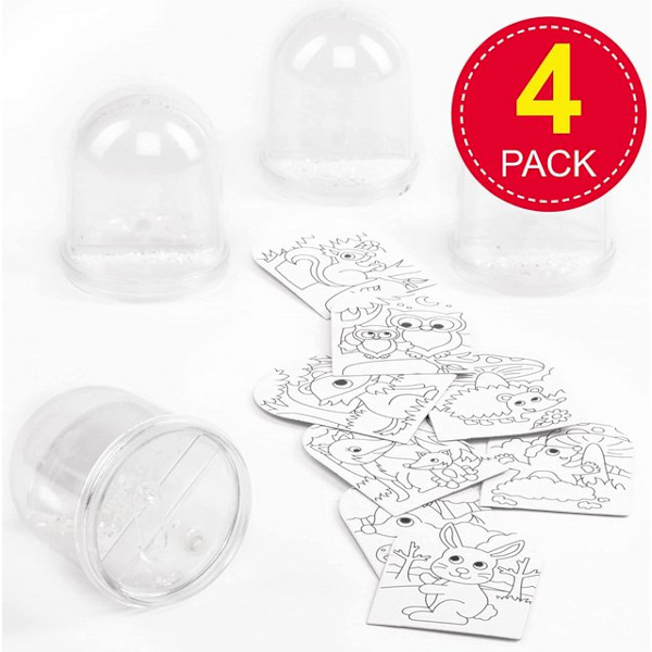 Gör-det-själv-snöbollar, flerfärgad, 4-pack