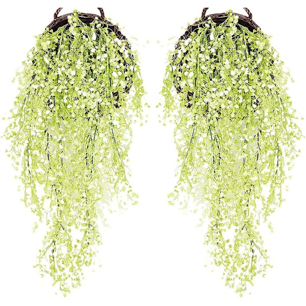 2 stycken konstgjorda blommor på vägghängande blommor Terrass konstgjorda blommor