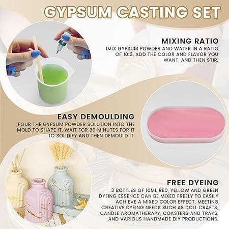 starter set, casting powder, relief casting powder, white molding mass for silicone molds
