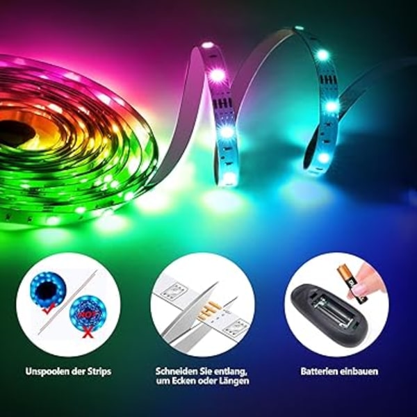 LED Light Strip 20m, Music Sync LED Lights, RGB Smart LED Light Strips with Remote and App Control,