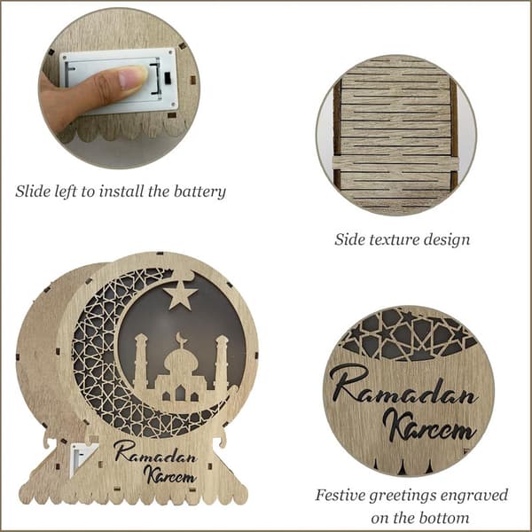 Ramazan Decor Ramadan Decoration Lantern 3D Moon and Stars Eid Mubarak Ramadan