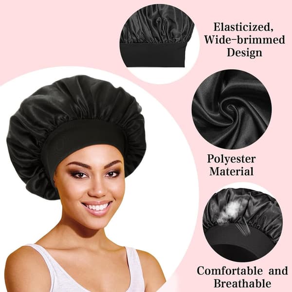 3 stycken Sovmössa - Satin bonnet - Sleep Cap