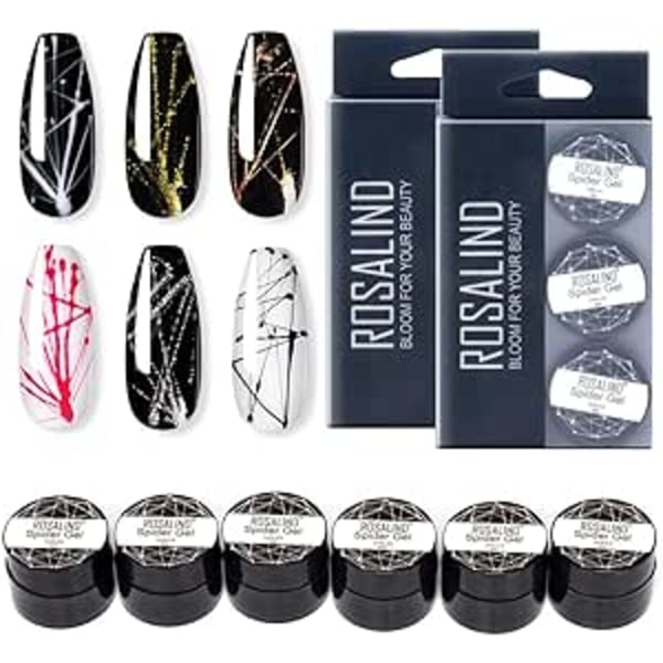 Spider Gel Spider Gel Nagellack UV Set Kit 5ml linjeritning Nageldesign DIY Peeling of Paint Line för Gellack