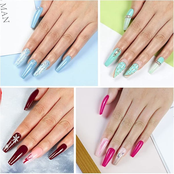 Gel nagellack set med 36 W UV + LED nagellampa 20 st UV-nagellack nagelstudio set nagelset