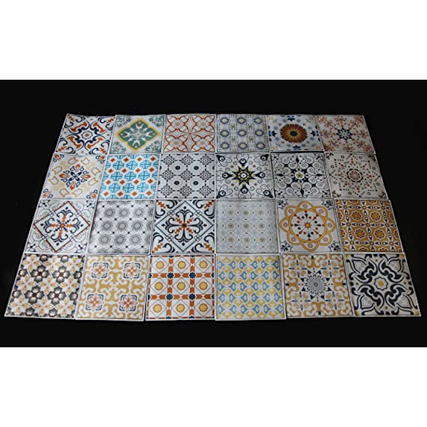 24 stycken kakeldekaler för kök och badrum (Tile Style Decals