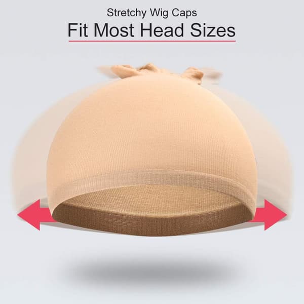 Peruk Keps, 8 delar Peruk Caps Hårnät Nylon Set, Sträckbar Elastisk Andas Peruk Cap Liner Cap,