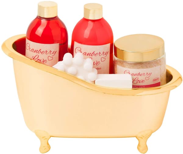 Cranberry Love Bath Set med Bath Gold 6 delar